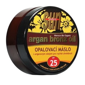 Opalovací máslo s arganovým olejem pro rychlé zhnědnutí SPF 25 VIVACO 200 ml