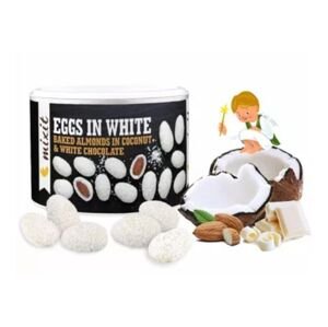 Kokosová vejce s mandlemi v bílé čokoládě Mixit 240 g