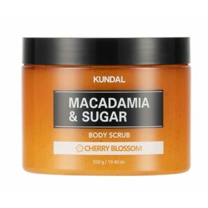 KUNDAL Přírodní tělový peeling Macadamia & Sugar Body Scrub (550 g) - Cherry Blossom