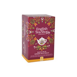 English Tea Shop BIO Černý čaj se zázvorem a broskví, 20 sáčků,