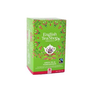 English Tea Shop BIO Zelený čaj s granátovým jablkem, 20 sáčků,