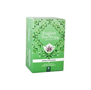 English Tea Shop BIO Zelený čaj Sencha, bílý čaj a matcha, 20 sáčků,