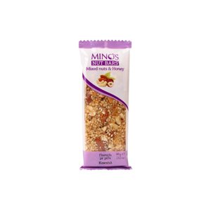 Minos Ořechová tyčinka – Mix ořechů a med, 60 g,