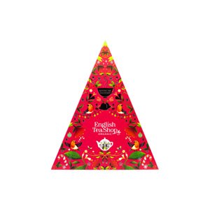 English Tea Shop BIO Adventní kalendář Trojúhelník - Vánoční čaj, 25 pyramidek, Barva Červená