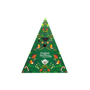 English Tea Shop BIO Adventní kalendář Trojúhelník - Vánoční čaj, 25 pyramidek, Barva Zelená