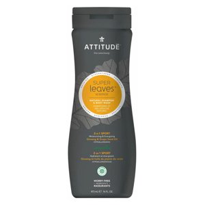 ATTITUDE Super Leaves 2v1 přírodní pánský šampon a tělové mýdlo s detoxikačním účinkem 473 ml