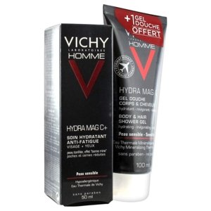 Vichy Homme Hydra Mag C+ Hydratační péče proti známkám únavy 50 ml + Vichy Homme HydraMag sprchový gel 100ml