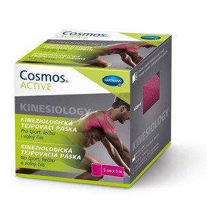 Cosmos Active kineziologická tejpovací páska béžová 5 cm x 5 m Barva: Růžová
