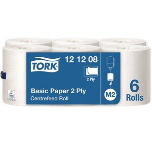 Papírové ručníky v roli Tork 121208 Universal Wiper 320, 6 rolí, 2 vrs., 135 m, bílé, recykl, M2