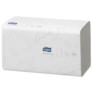 290190 Tork Singlefold Flushable papírové ručníky, bílé, H3
