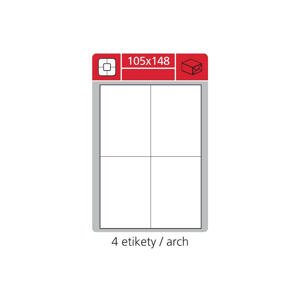 Etiketa arch A4 S&K Label Economy, 105 x 148 mm, bílá, matná, 100 listů