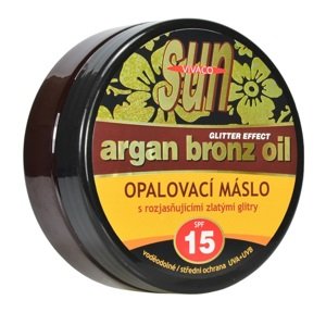 SunVital Argan Bronz Oil opalovací máslo SPF25 200 ml Ochranný faktor: SPF 15 - se zlatými glitry