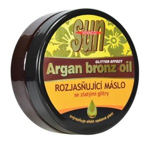 Sun Vital Rozjasňující máslo po opalování s BIO arganovým olejem a zlatými glitry SUN VIVACO 200 ml