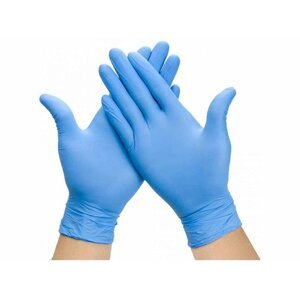 Nitrilové rukavice 100 ks, modrá, nepudrované - MIX Rozměr: L