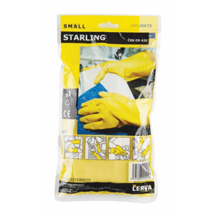 ČERVA Gumové rukavice Starling, 1pár, žlutá Rozměr: M