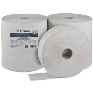 Toaletní papír Jumbo KORUNA 28 cm, 6 rolí, 350 m, 1 vrs., recykl.